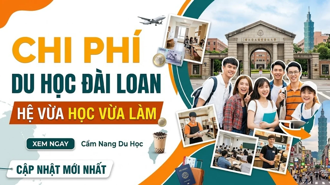 Chi phí du học Đài Loan: Hệ vừa học vừa làm mới nhất