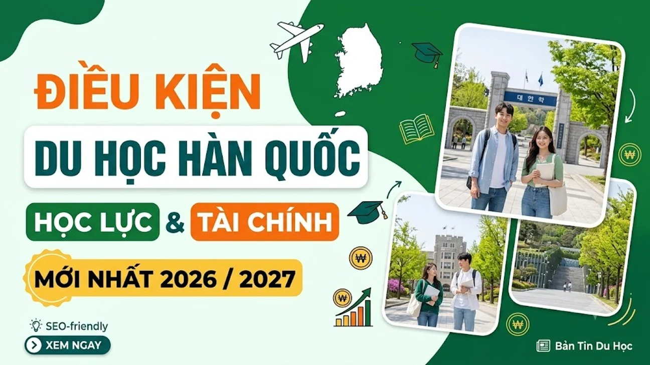 Điều kiện du học Hàn Quốc mới nhất: Học lực và tài chính
