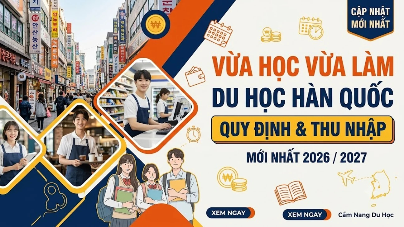 Vừa học vừa làm du học Hàn Quốc: Quy định và thu nhập mới nhất