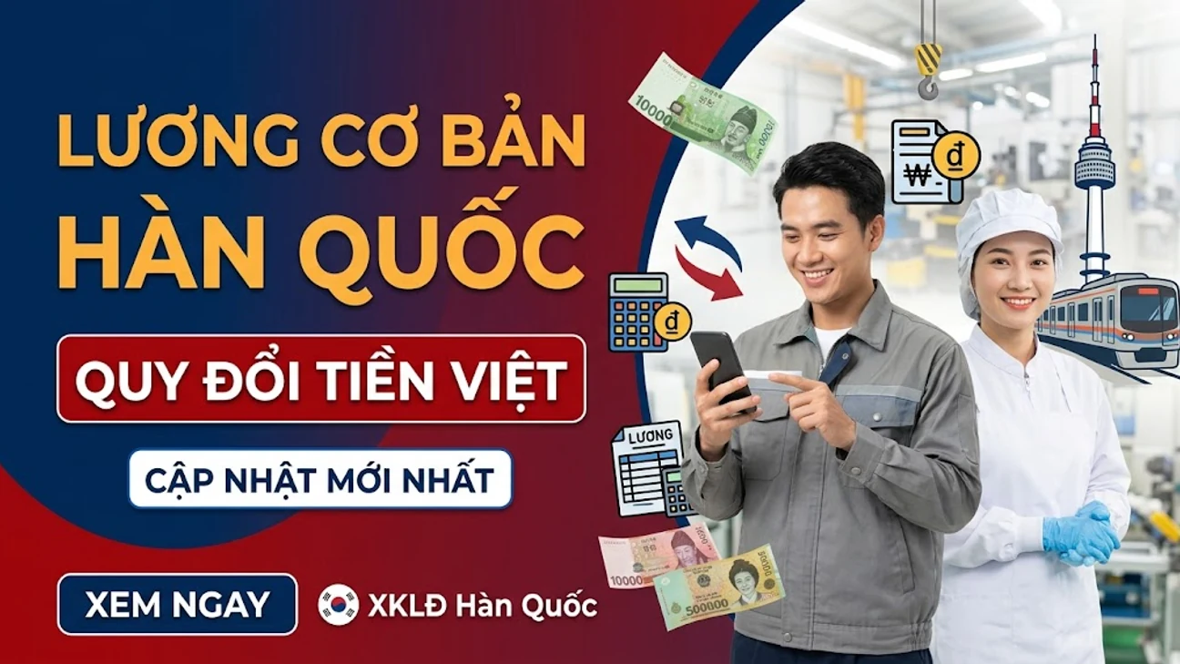 Lương cơ bản tại Hàn Quốc quy đổi sang tiền Việt hôm nay